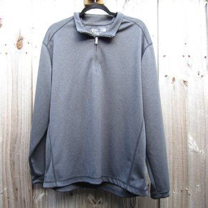 Men's XL Gray Pebble Beach Performance Golf 1/4 Zip Pullover